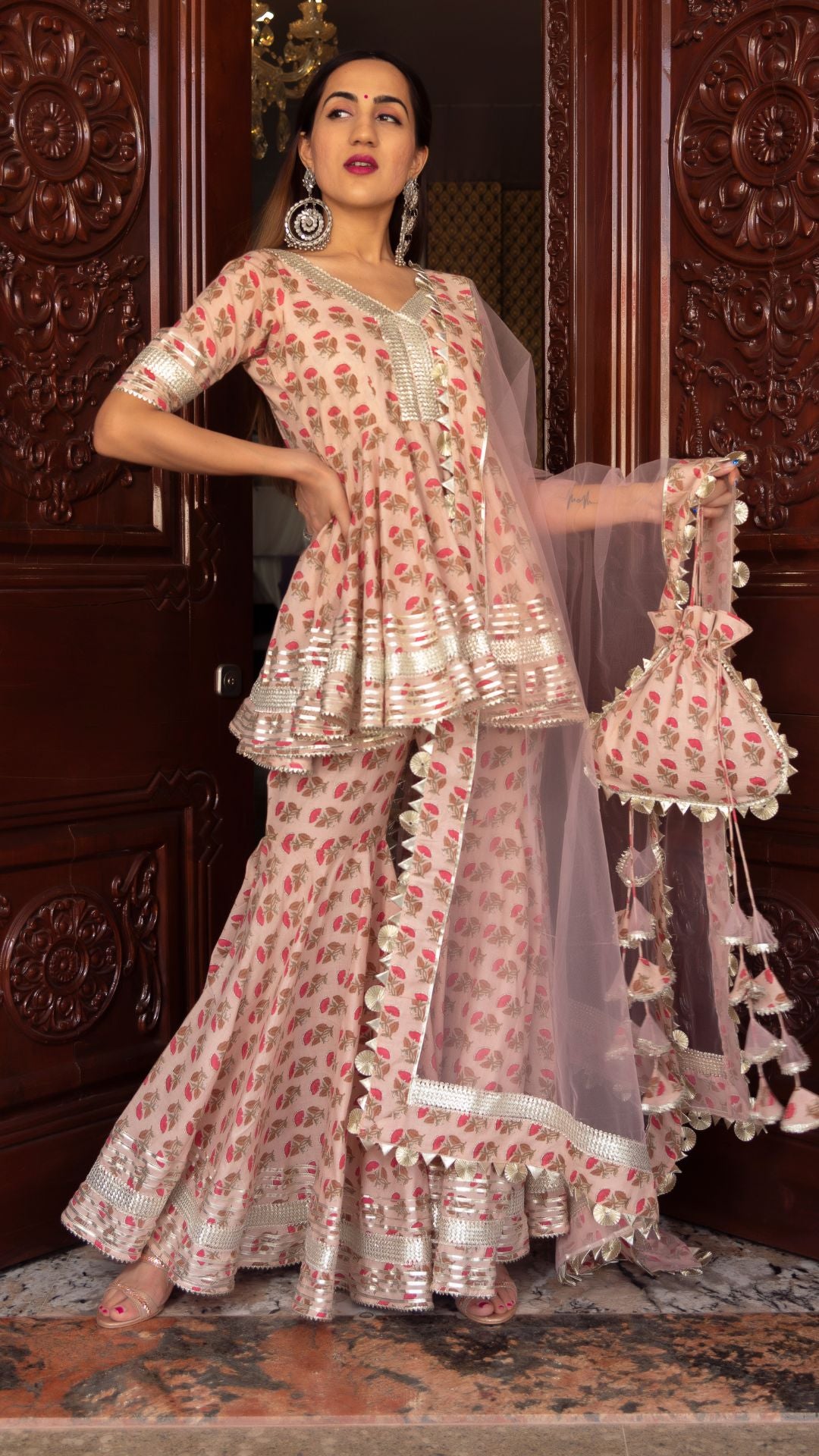 Cotton sharara sales suit set