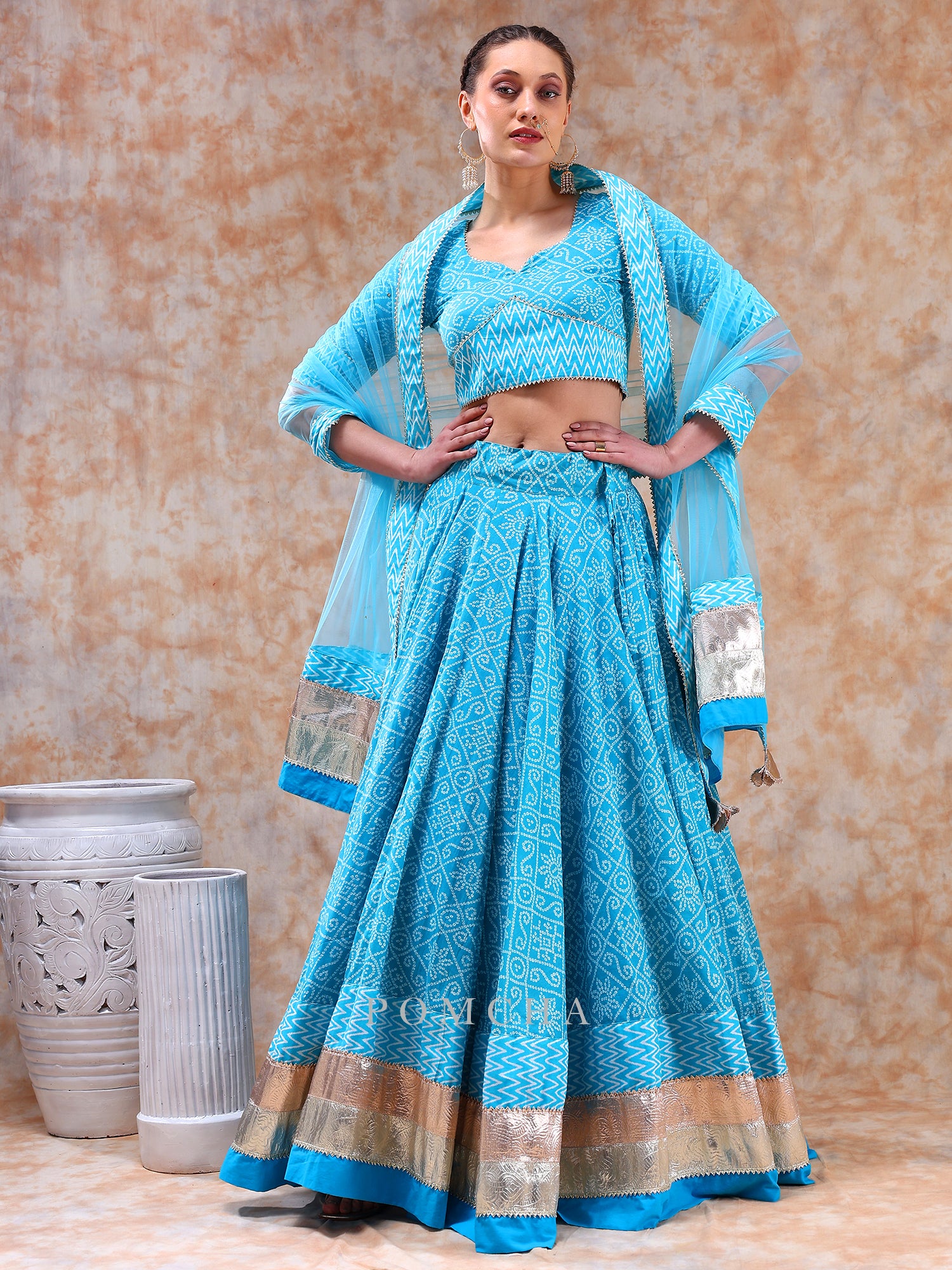 Multi-Color Printed Chaniya Choli from Rajasthan with Large Sequins and  Threadwork | Exotic India Art | Traditional dresses, Choli designs, Chaniya  choli