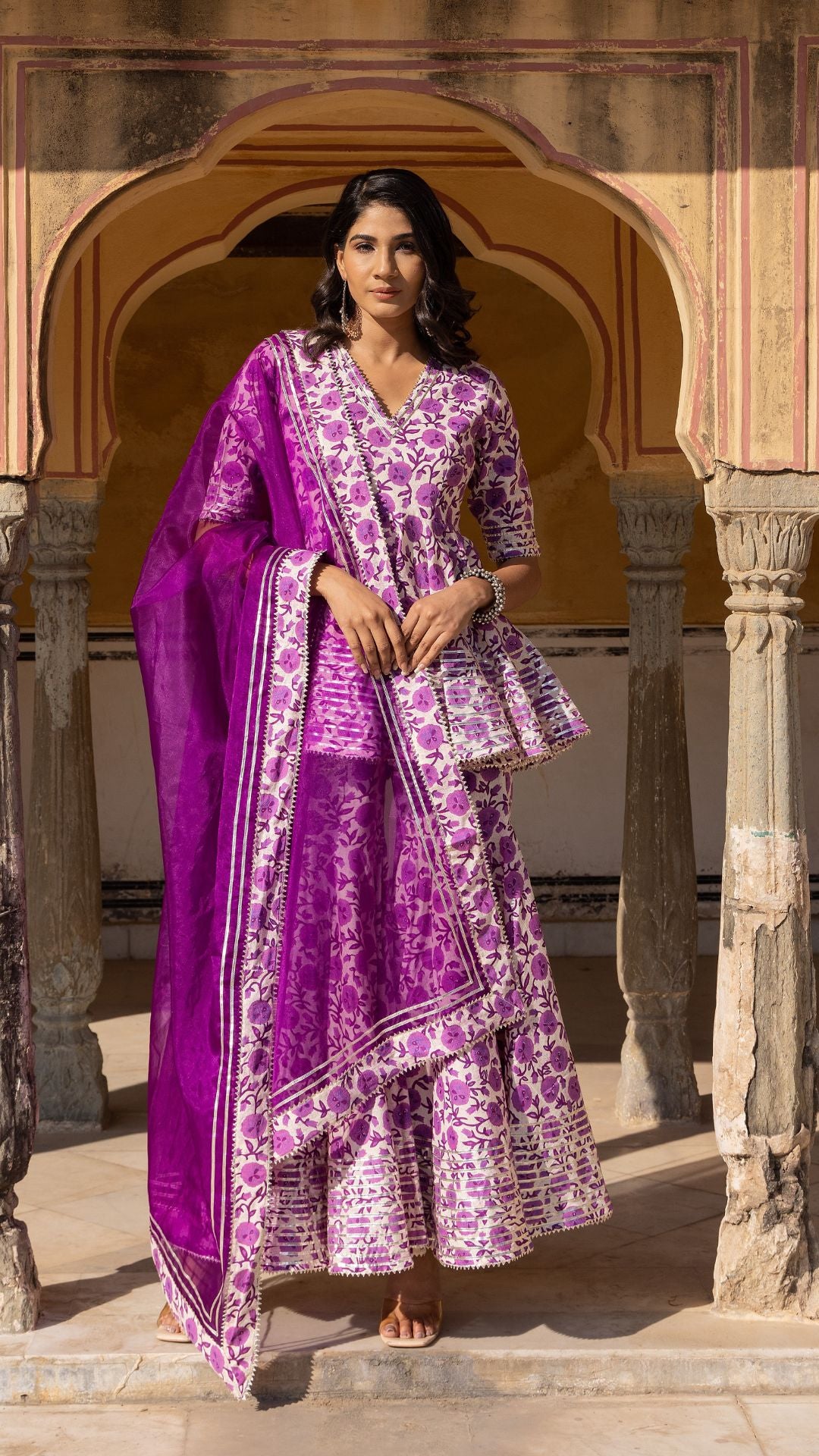 Sharara suit in on sale cotton