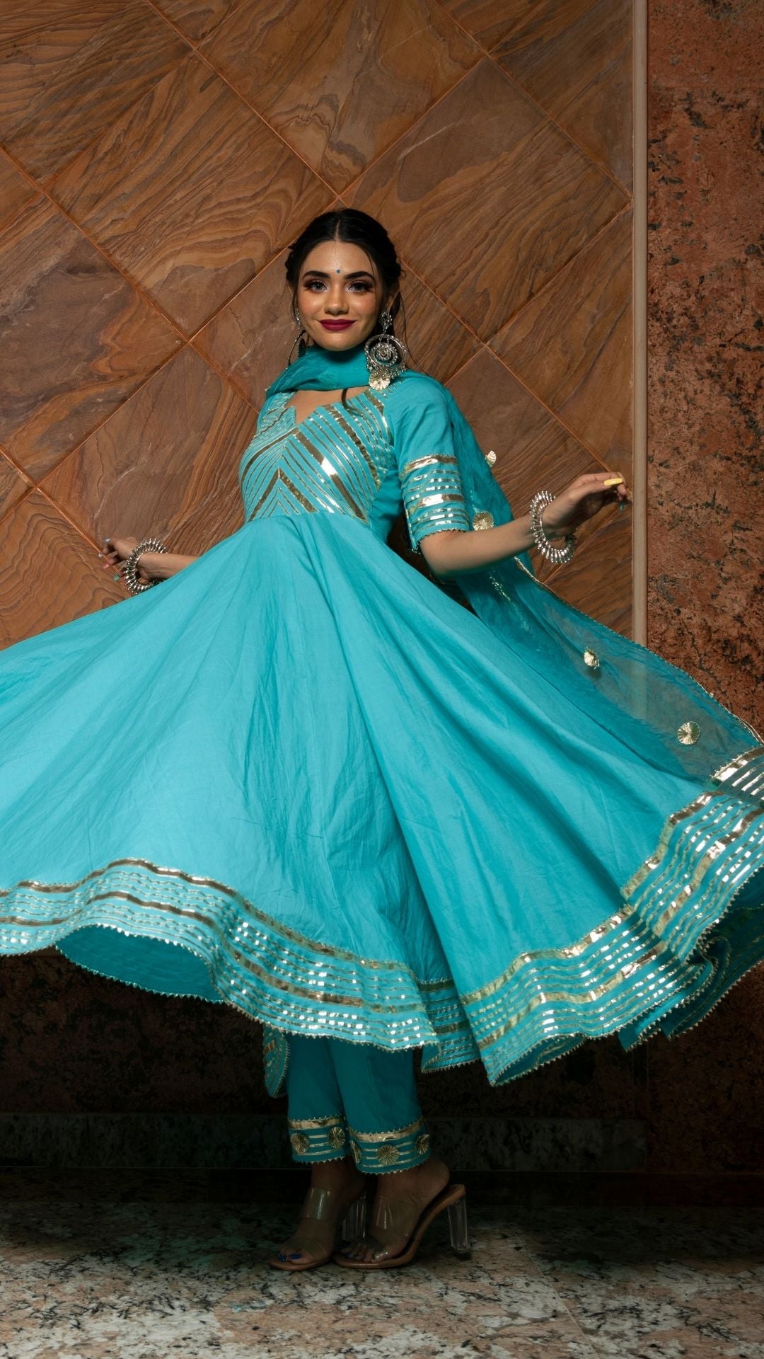 Shop Designer Blue Anarkali Dress | Pernia's Pop-Up Shop 2024