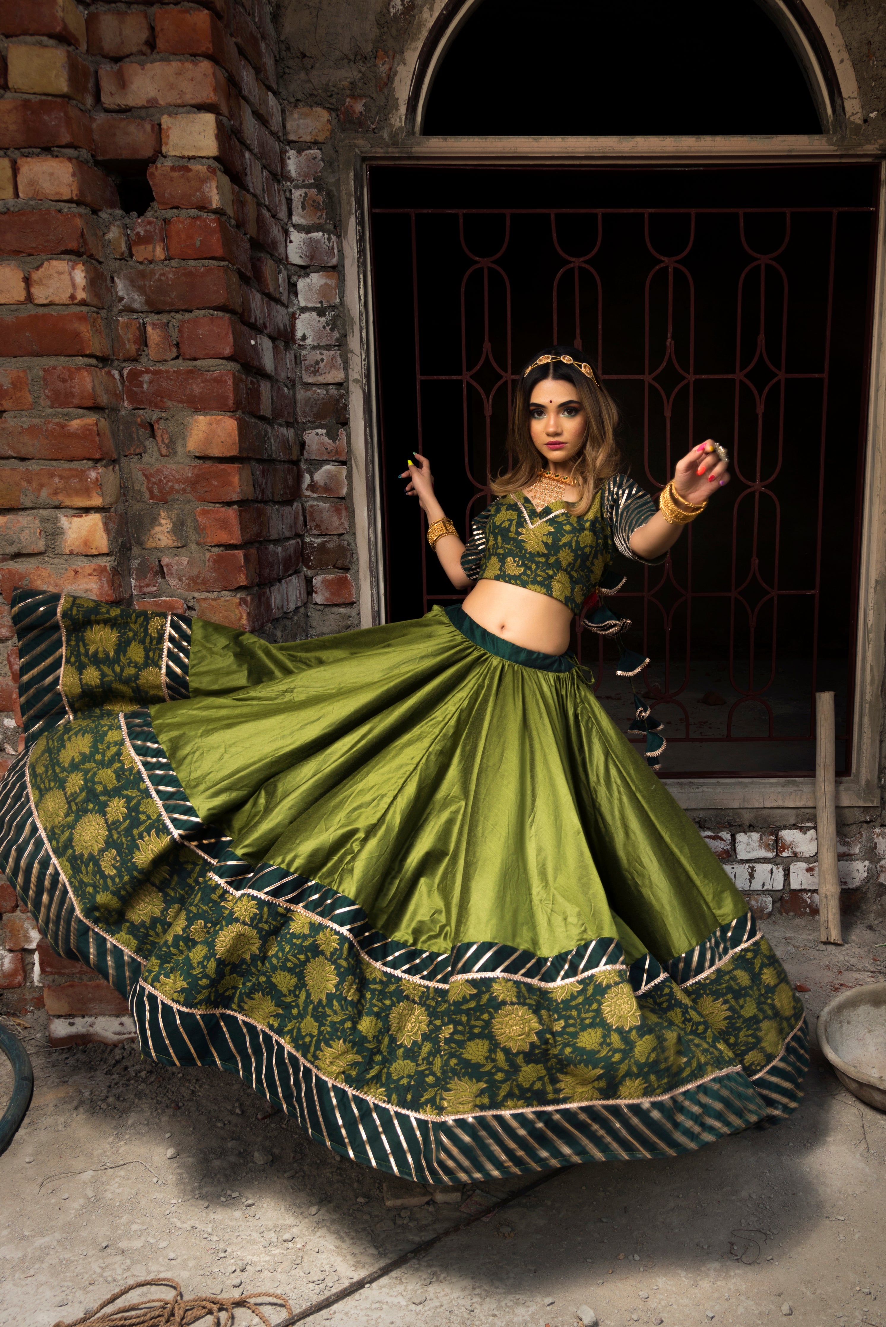 Buy Designer Jaipuri Lehenga Choli With Shibori Print on Uppada Silk Fabric  With Dupatta and Unstitched Blouse, Bridal Gotta Patti Lehenga Choli Online  in India - Etsy